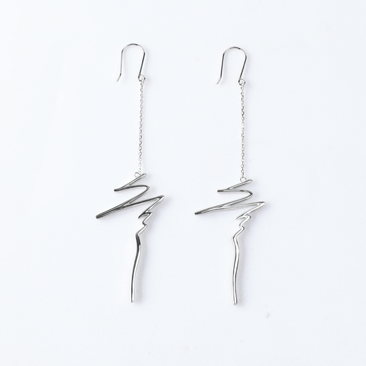 Abstract chain earring